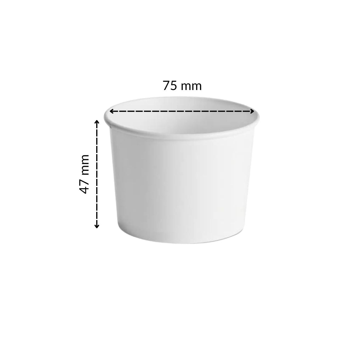 125 ml White Paper container