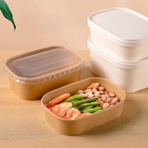Rectangular Paper Container 500ml Paper Rectangle Food Container | Prakritii