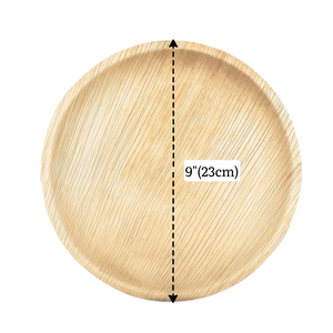 areca palm leaf plate hs code 9" (23cm) Round Shallow Areca Palm Leaf Plate – Eco-Friendly & Durable