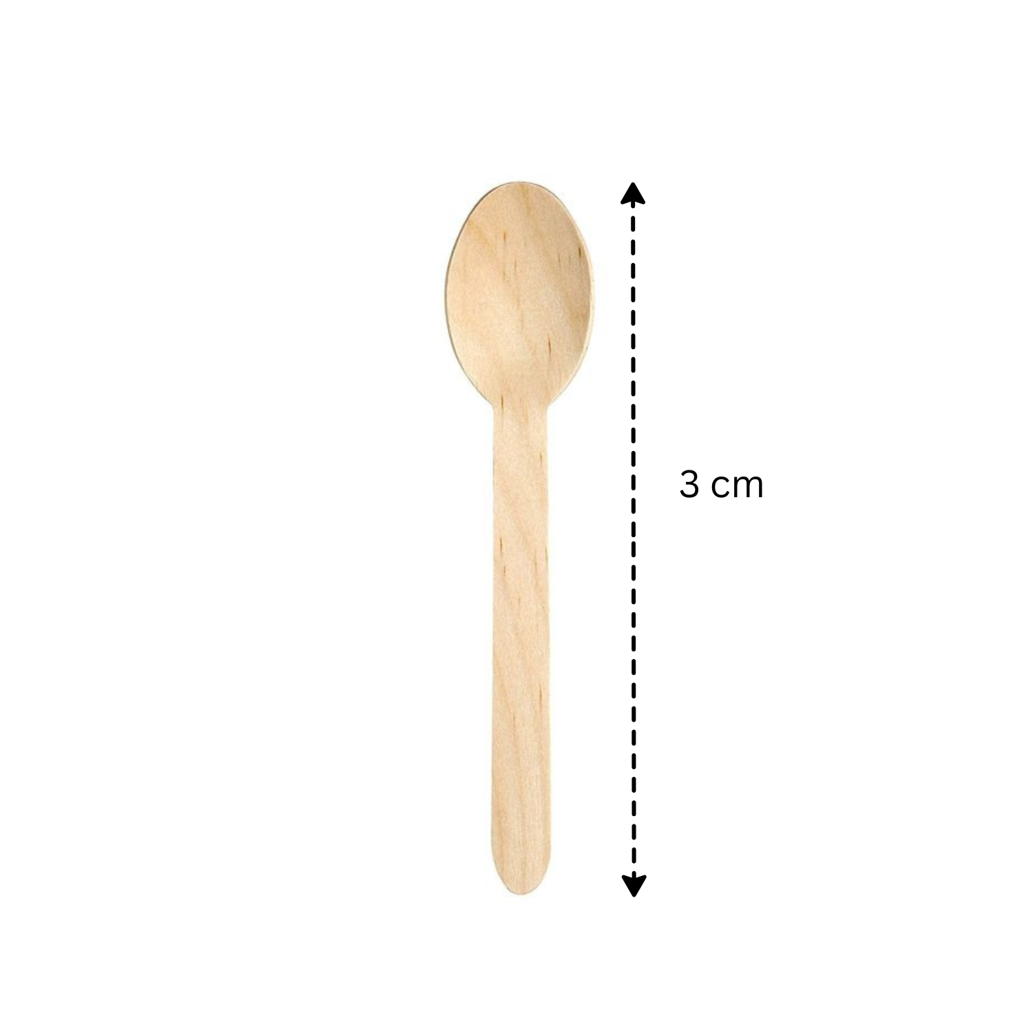 75mm Wooden Chaat Spoon