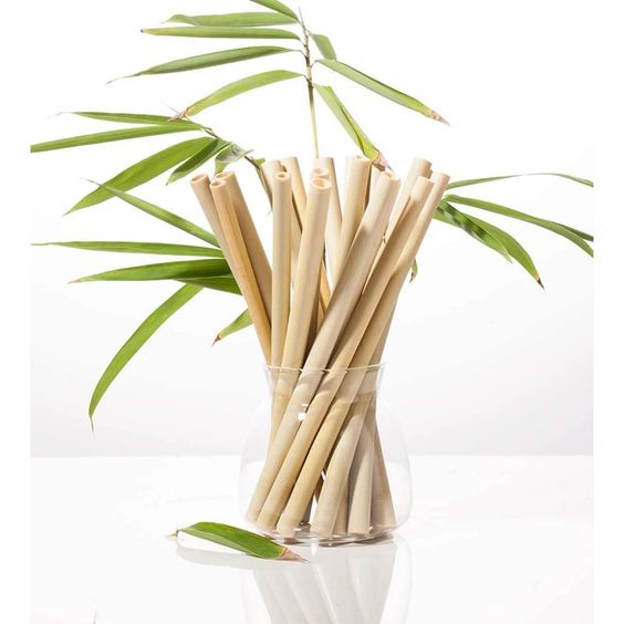 8" Natural Bamboo Straws