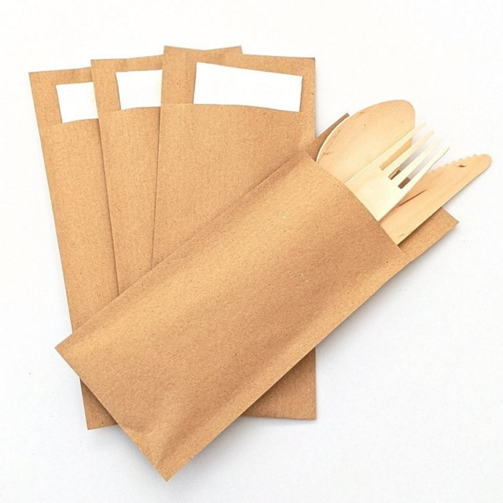 Paper Pouch Cutlery - ( Spoon , Fork & Knife )