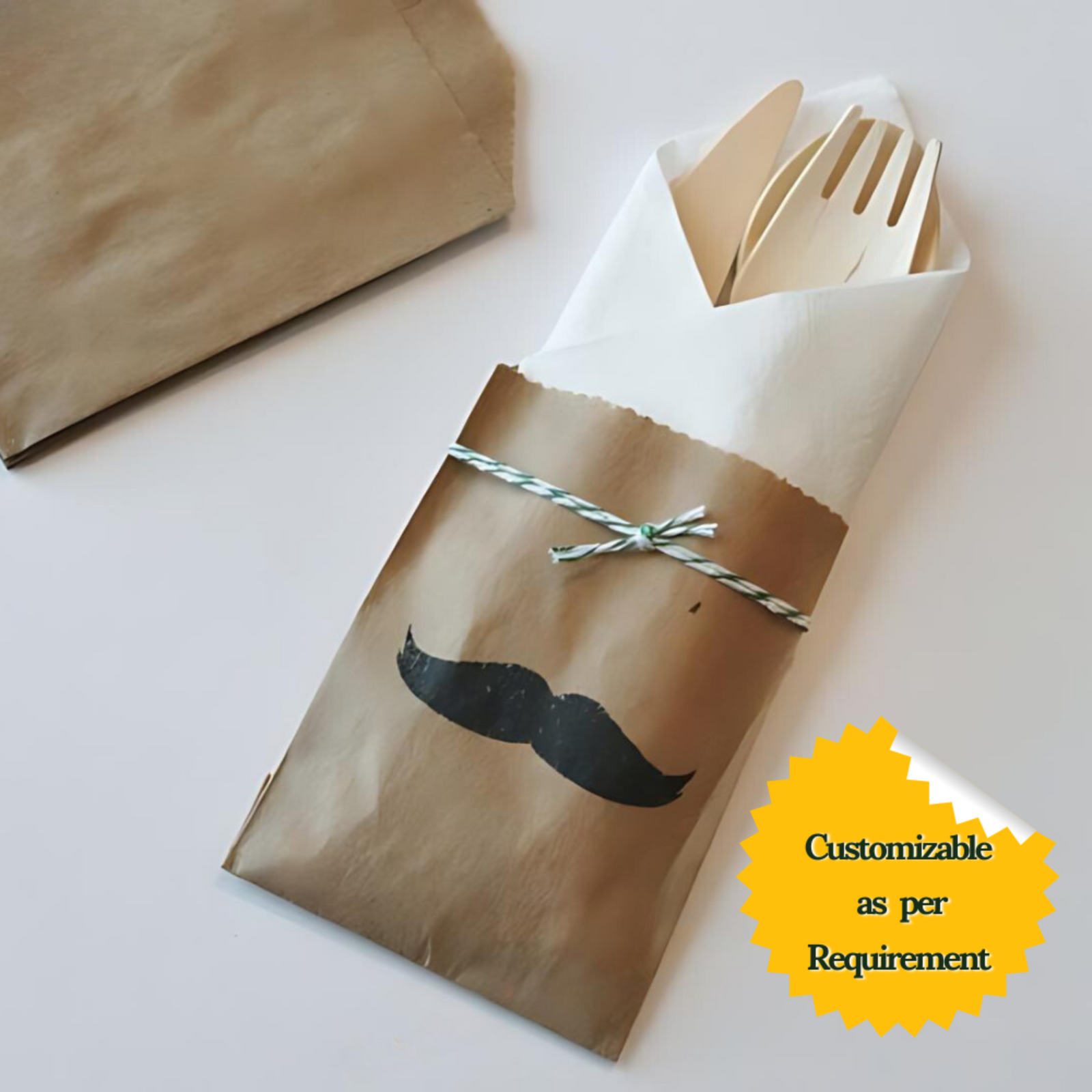 Paper Pouch Cutlery - ( Spoon , Fork , Knife & Tissue )