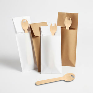 Paper Cutlery Pouches With 160mm Spork