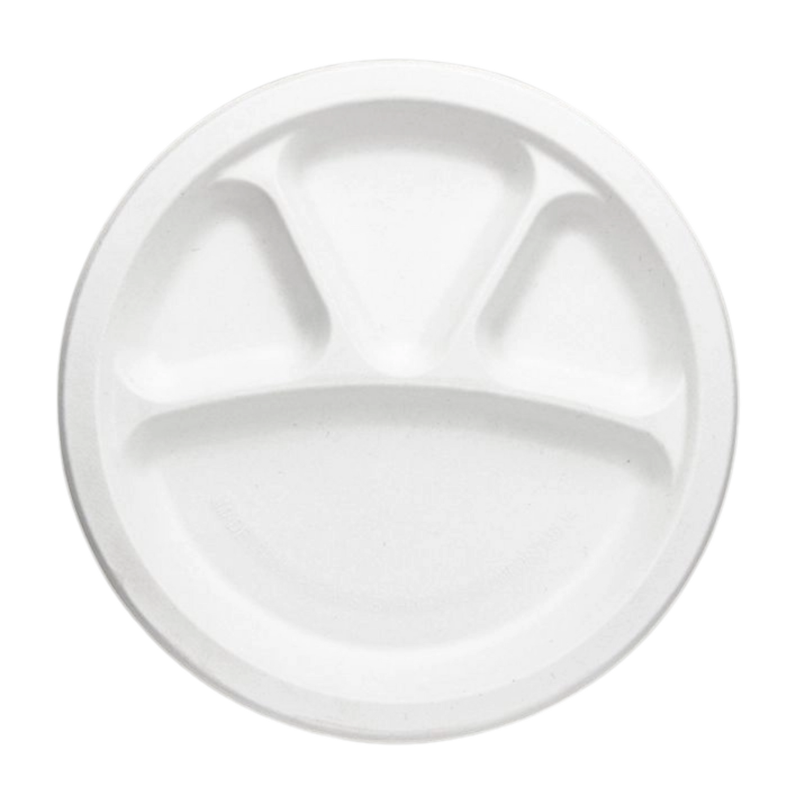 12" (30cm) 4 Compartment Bagasse Round Plate