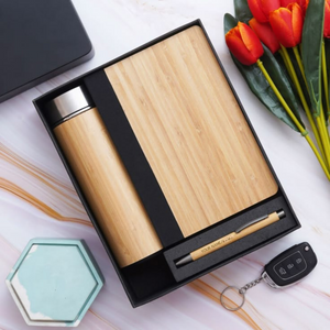 Bamboo Gift Box ( 500ml Bamboo Bottle/ Dairy/ Bamboo Pen)
