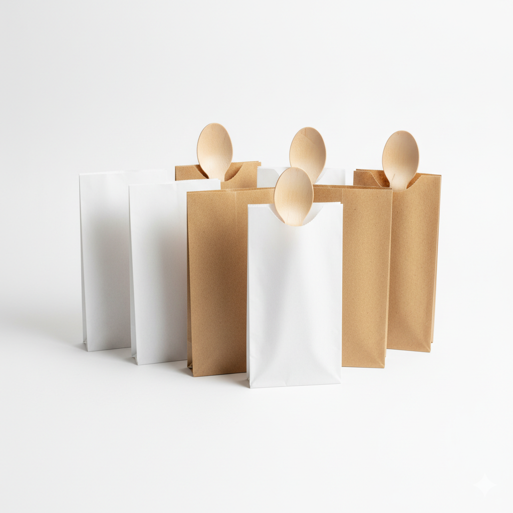 Paper Cutlery Pouches With 160mm Spoon