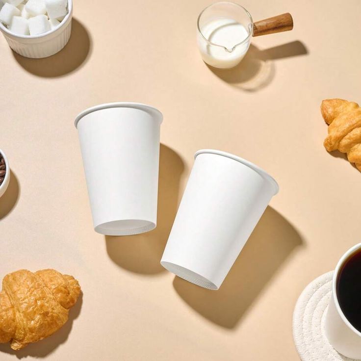 330 ML Single Wall White Paper Glass