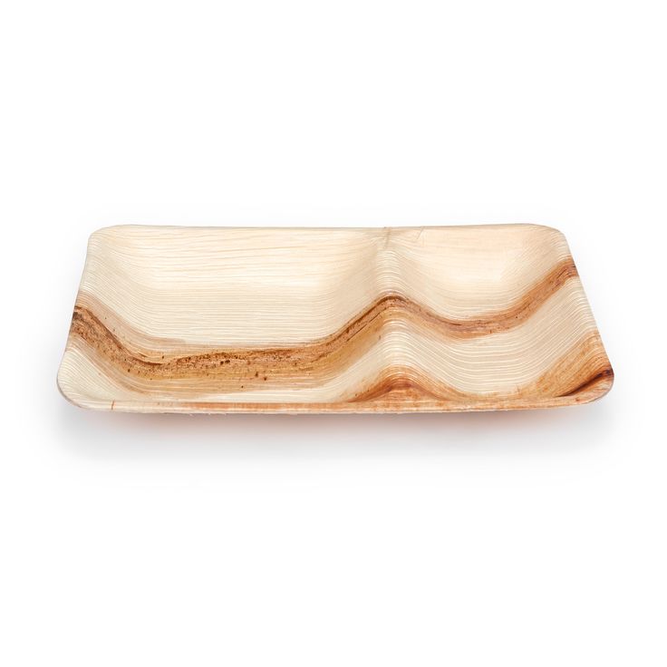 areca palm leaf plate 10" x 6" 2-Partition Areca Plate – Eco-Friendly & Durable Palm Leaf Plate