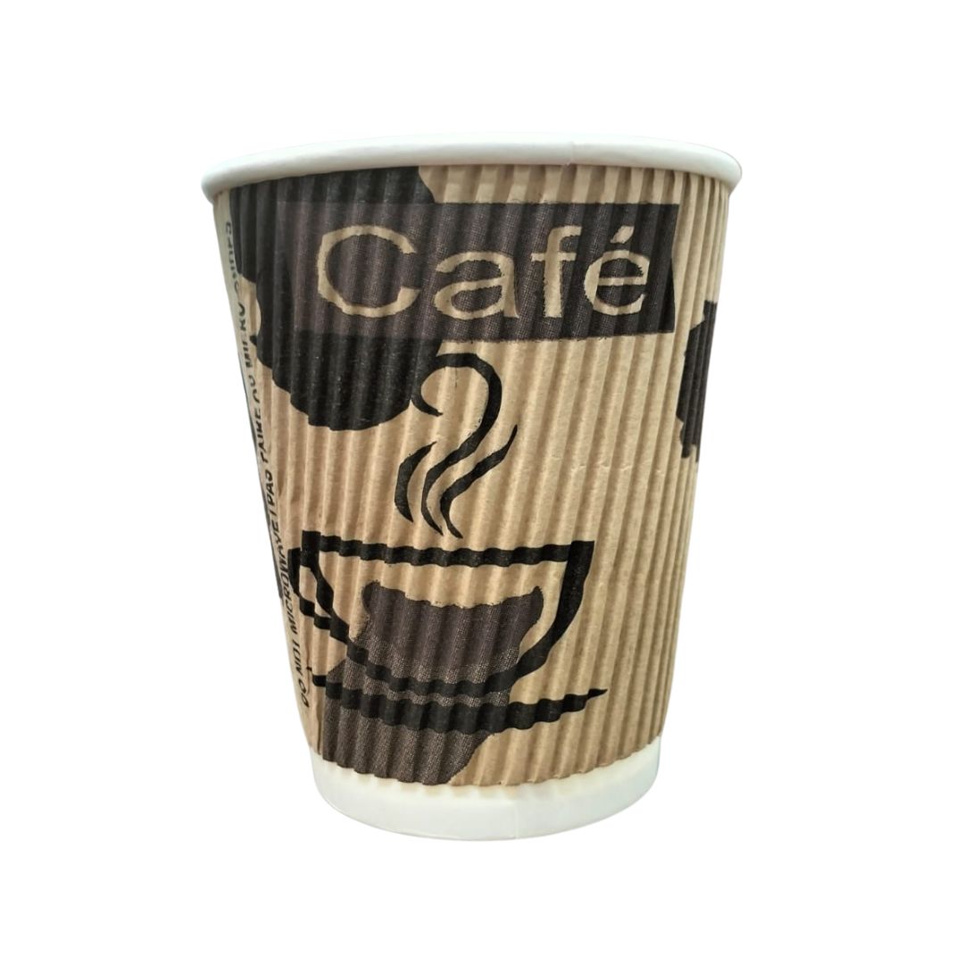 250ml Printed Ripple Paper Glass