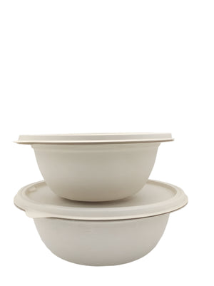 Bagasse Round Container With Lid
