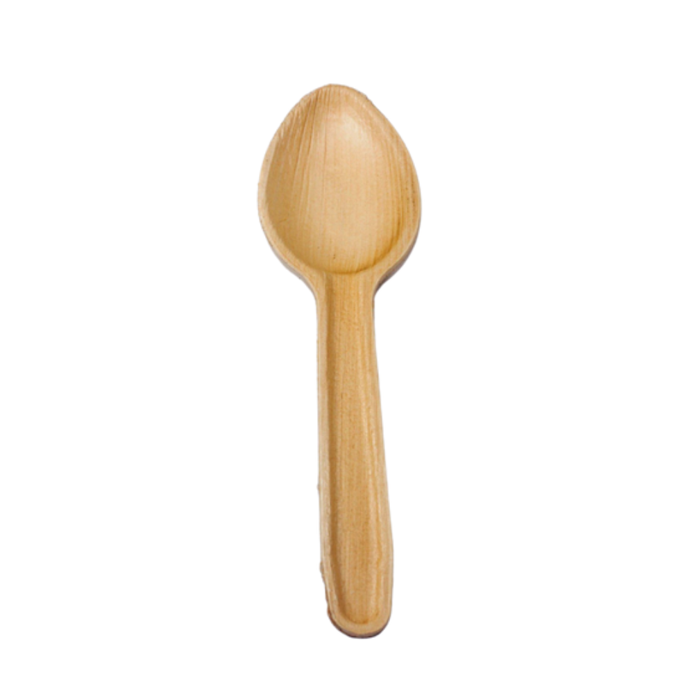 areca palm leaf spoons 6.5" (16.5 cm) Areca Palm Leaf Spoon – Eco-Friendly, Durable & Compostable