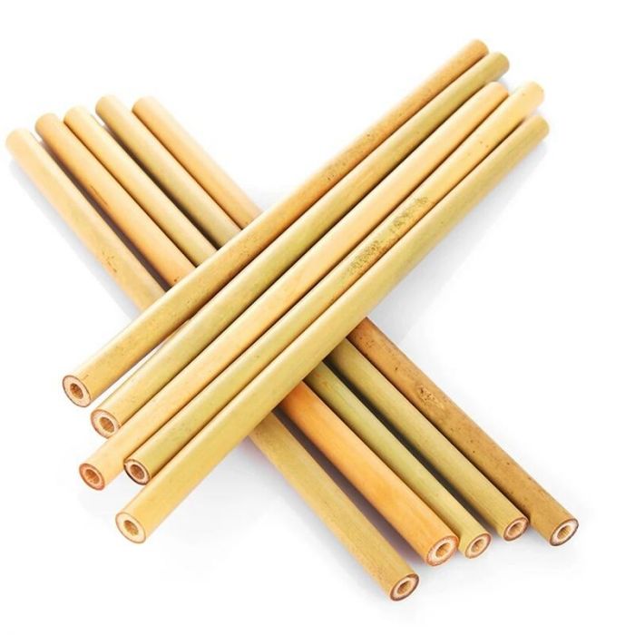 8" Natural Bamboo Straws