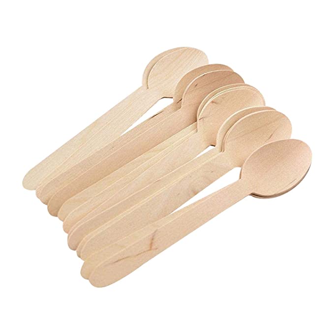 75mm Wooden Chaat Spoon