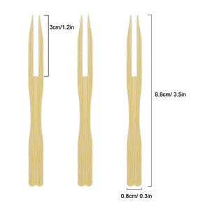 80 mm Bamboo Fruits Forks